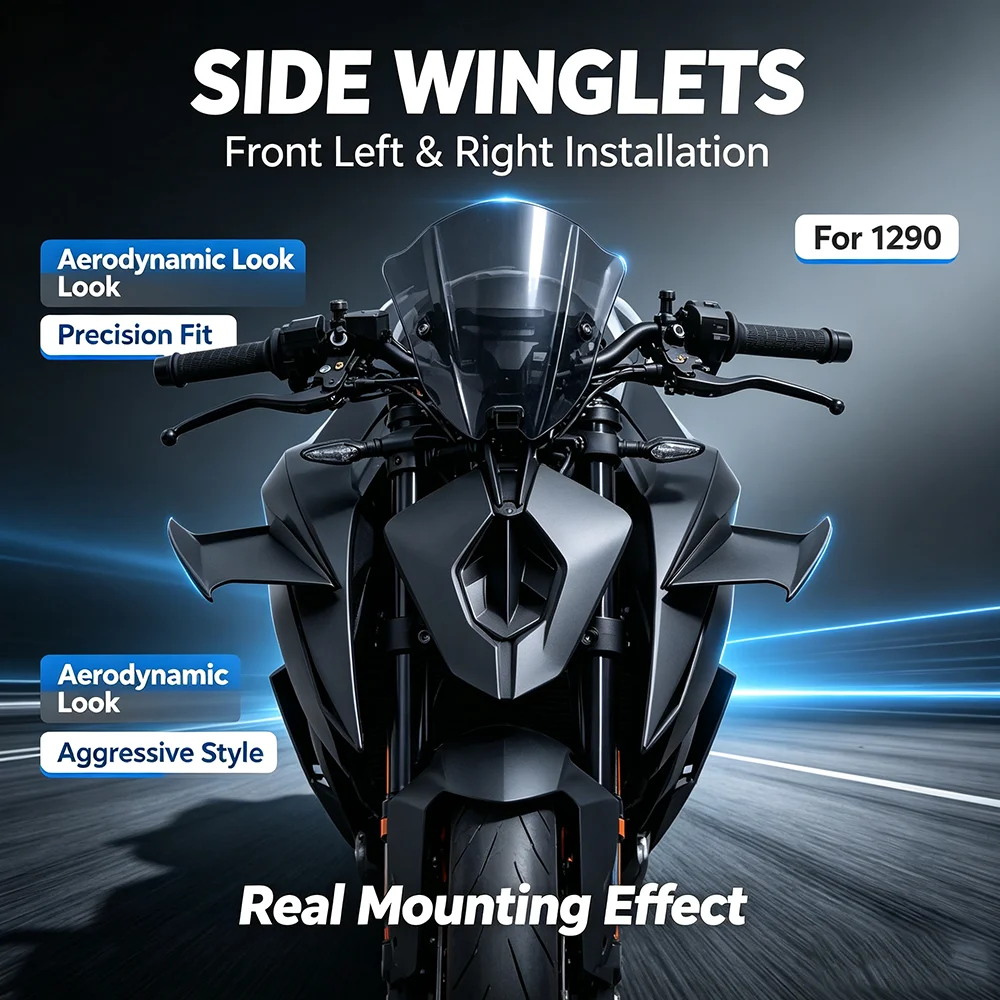 For 1290 SUPER DUKE R/RR/EVO GP WING FRONTAL SPOILERS Wing Front Spoiler Kit Front spoiler Lower spoiler lower lip 2020- 2024