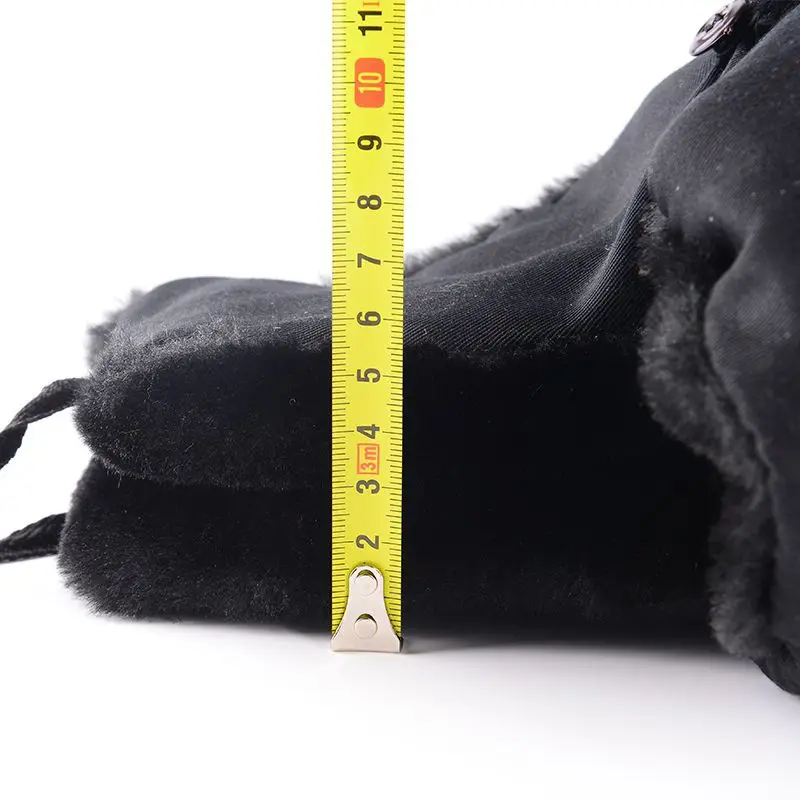 Mens Winter Thick Warm Trapper Hat Windproof Earflap Thermal Plush Lined Polyester For Cold Weather Outdoor Daily Use Navy Olive