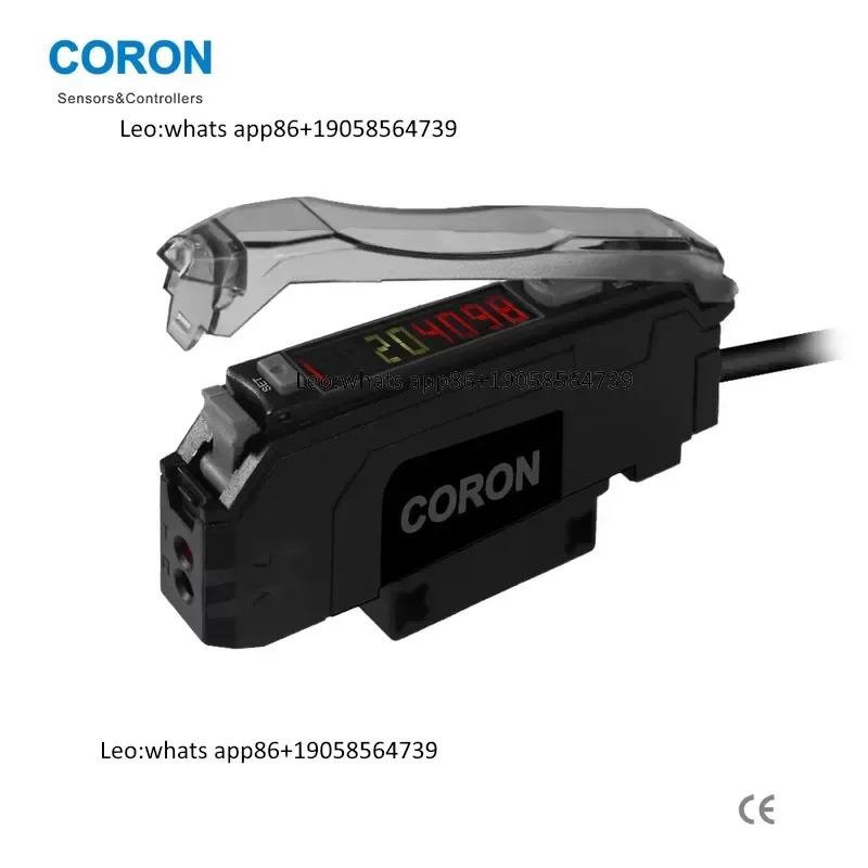 CORON GF8R Optical Sensor Fast Response Fiber Optic Amplifier Double Segment Display Red LED NPN Light-On Dark-On Small Size