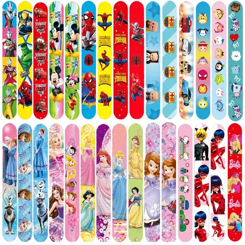 겨울왕국 미키 클랩 서클 어린이 여러 스타일 테마 생일 파티 장식, 어린이 장난감 선물 슬랩 팔찌, 1 디즈니 48-72 개