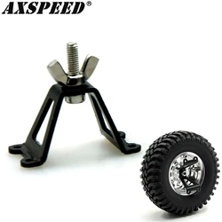 AXSPEED Spare Tire Rack Metal Spare Tyre Bracket Wheel Holder Carrier for 1/10 Axial SCX10 D90 TAMIYA CC01 RC Crawler Parts