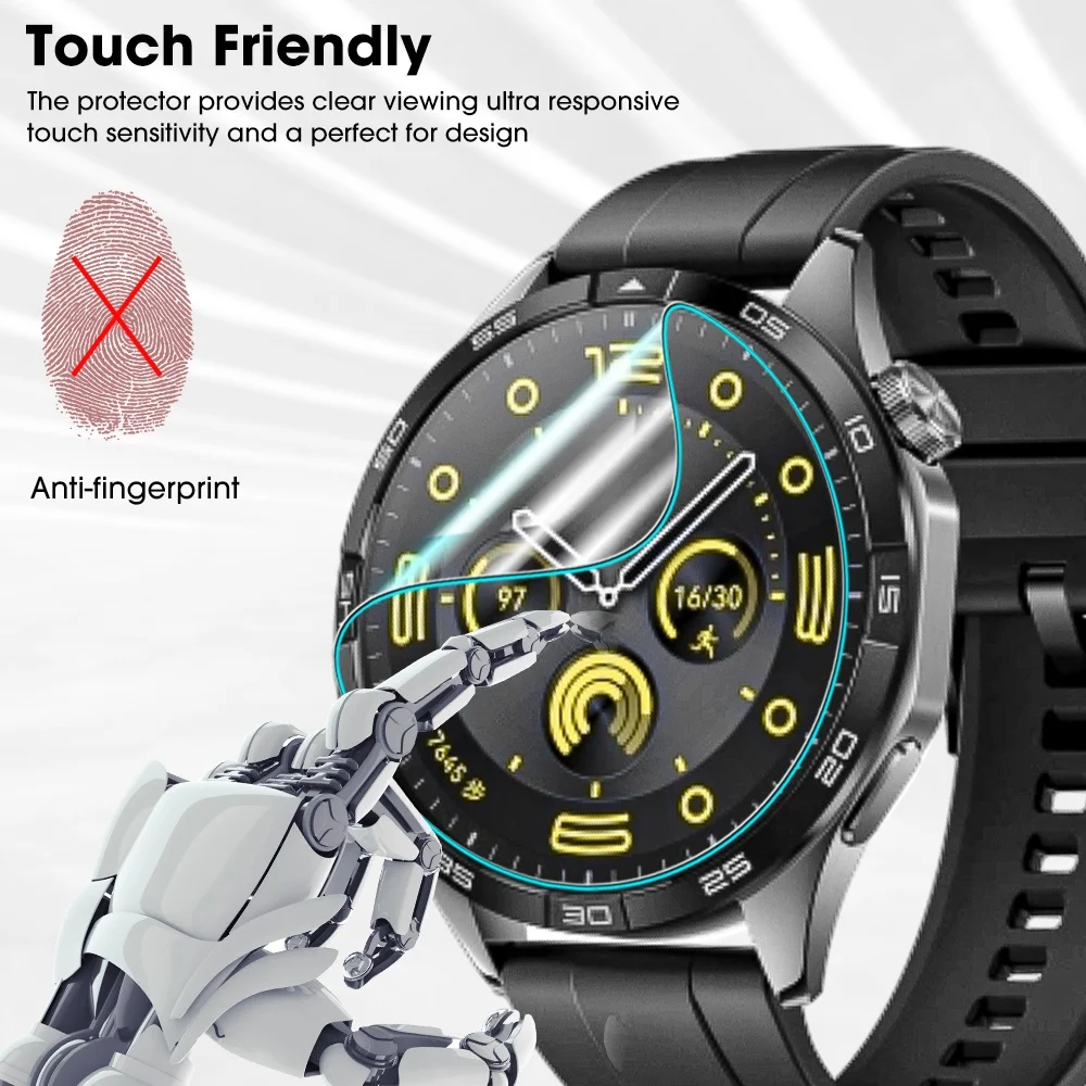 Soft TPU Hydrogel Films For Huawei Watch 5/4/GT4 41/42/46MM Smartwatch Clear Screen Protector Accessories Shatterproof Not Glass image 6
