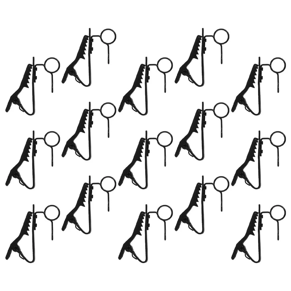 

15Pcs Mic Tie Clips Set Durable Iron Material Compact Design Adjustable Angle Universal Fit for Shirts Collars Lapels