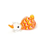 Cute Glass Duck Mini Figurines Colorful Cartoon Animal Tiny Statue Craft Ornament Home Fairy Garden Easter Micro Landscape Decor 5