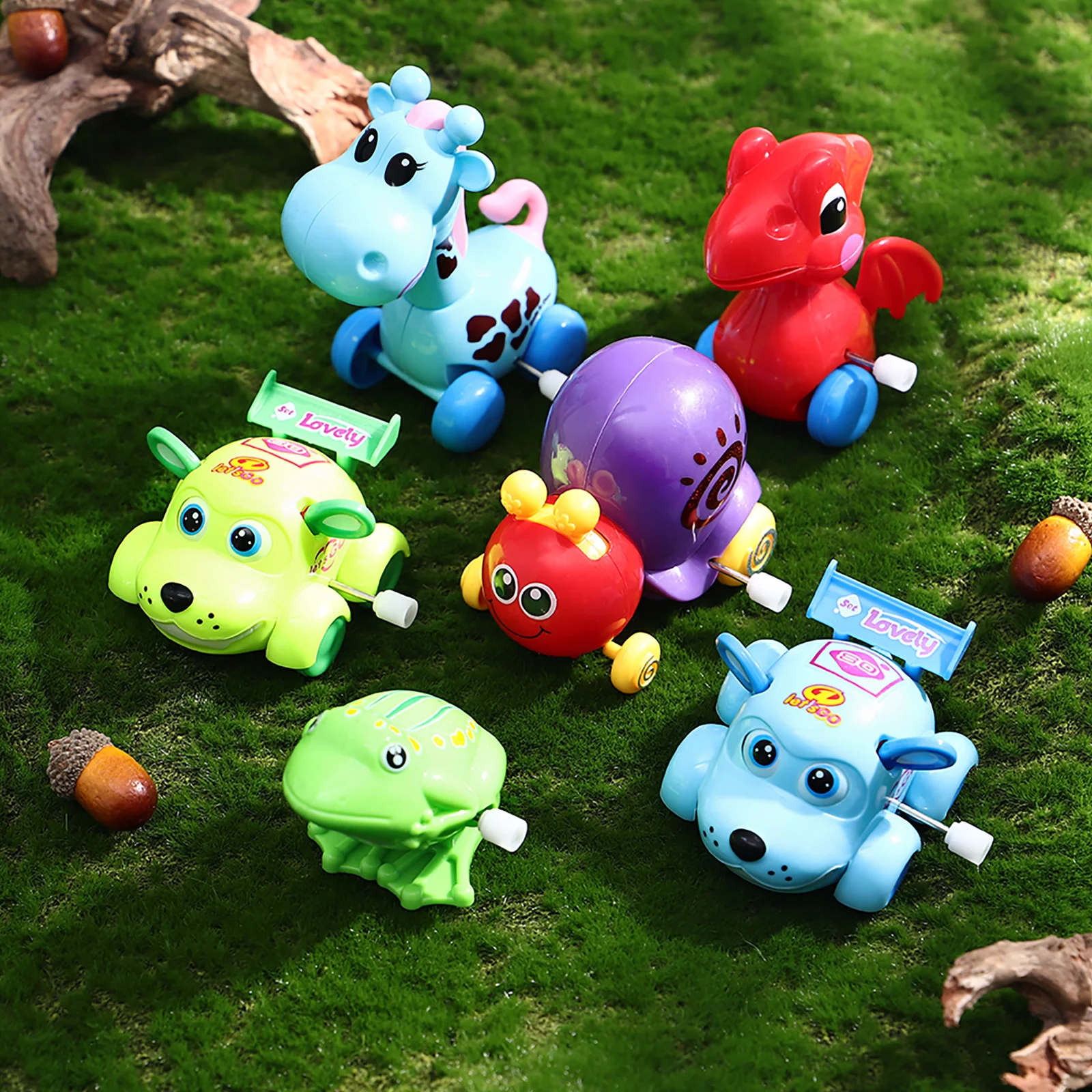 9 Pcs Animal Toddler Boy Toys Shape Kid Assorted Color Mini Wind Up Educational