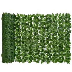 Artificial Privacy Fence 4/3/2/1 Meter Long Fake Leaves Hedge Faux Leaf Fence Panels for Garden Balcony Screen Indoor Outdoor