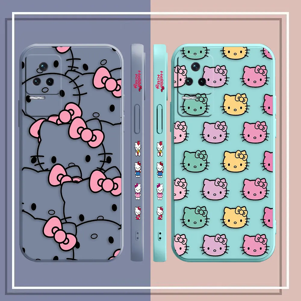 Cute Cat H-Hello K-Kitty Phone Case For Redmi K60 K40S K40 K30 K30S K20 12C 12 10C 10 9A 9 8 10A A1 Pro 4G 5G Gaming Case Fundas