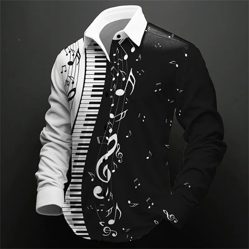 Leisure men's shirt 3D printed shirt outdoor street long sleeved printed clothing fashion street clothing designer comfortable