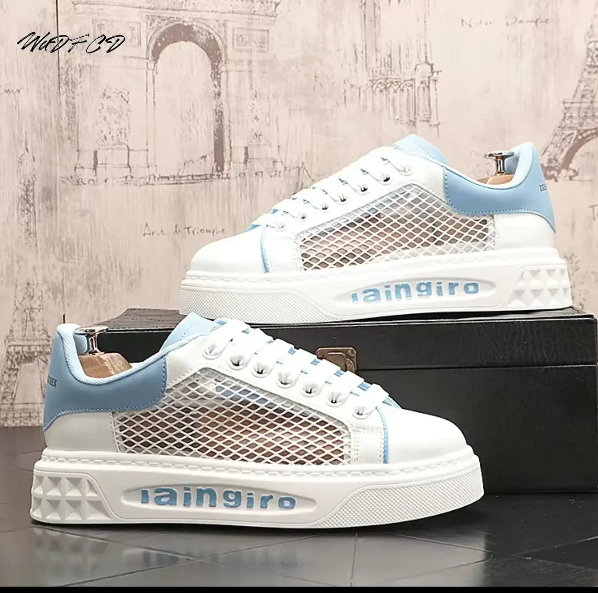 

Кроссовки, повседневные мужские дизайнерские легкие подходящие туфли, модные повседневные туфли из кожаной ткани, дышащие туфли на платформе с увеличенной высотой