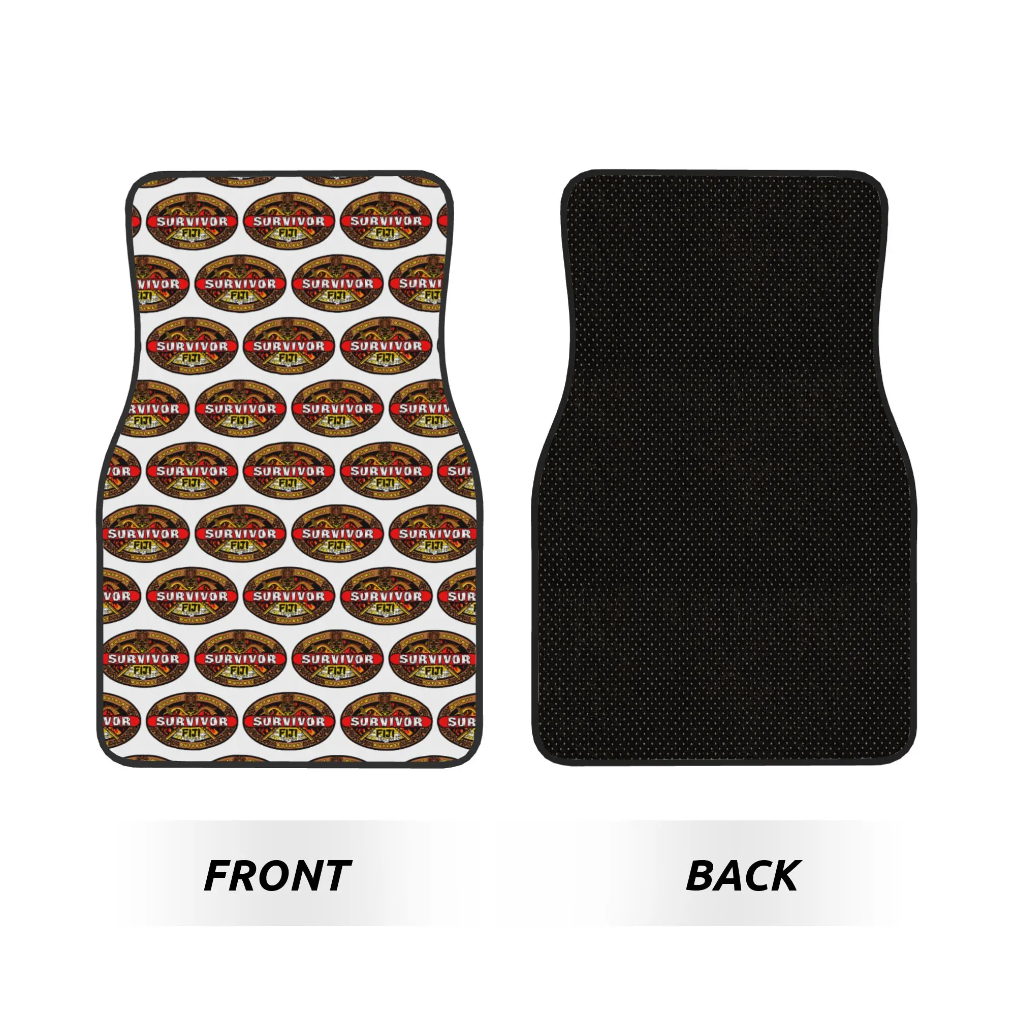 Adventure Survivor Car Floor Mats of 4 Pieces Crystal Velvet Non-Slip Carpets Rugs Universal Car Front Rear Carpets Foot Mats