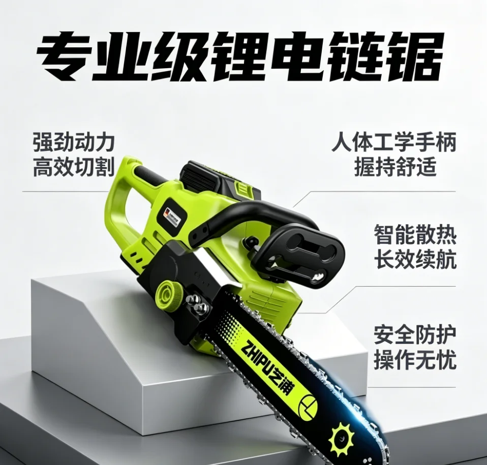 Rechargeable Chainsaw with High Battery Capacity for Cutting Trees – Perfect for Home Use LYH