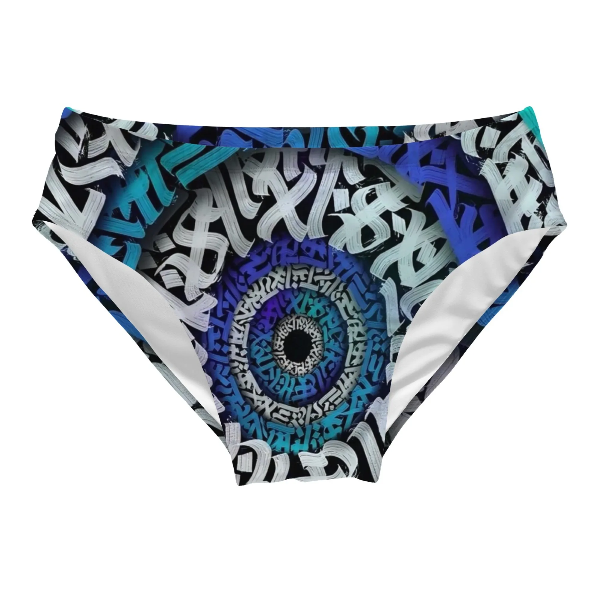Graffiti swim trunks quick-drying breathable non-slip men's triangle swim trunks water sports surfing fitness Novelty swimwear