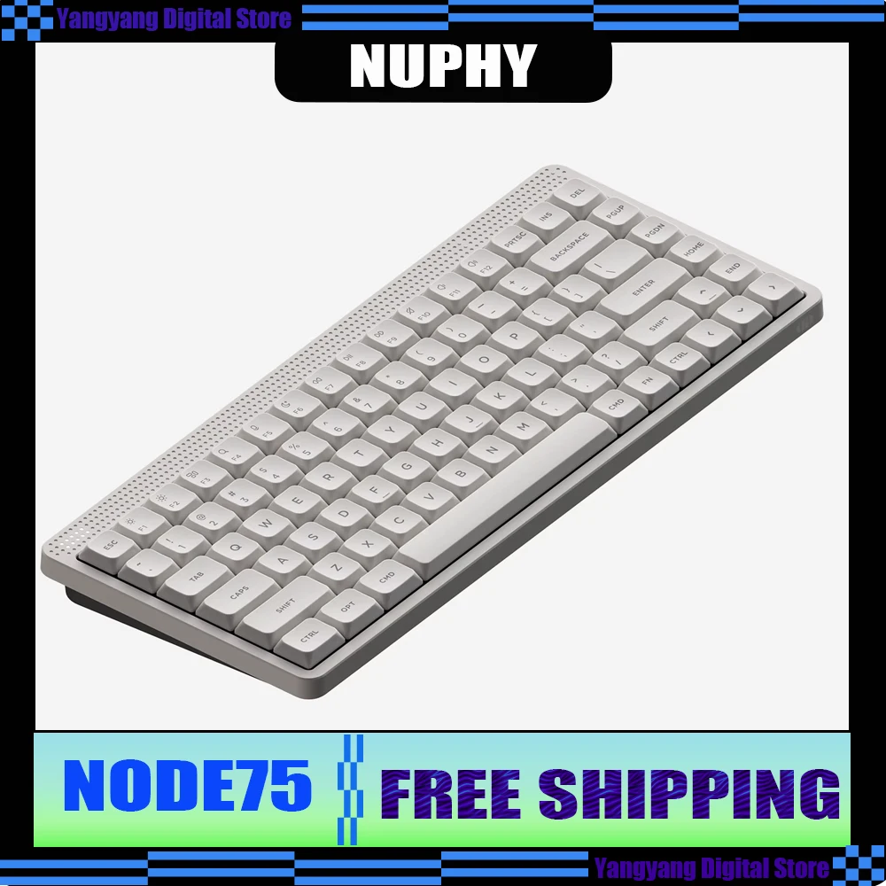 

Nuphy Node75 Bluetooth Механическая клавиатура 3000 мАч Nano Choc/Max Mx Бесшумная ось Легкая офисная беспроводная клавиатура Портативная