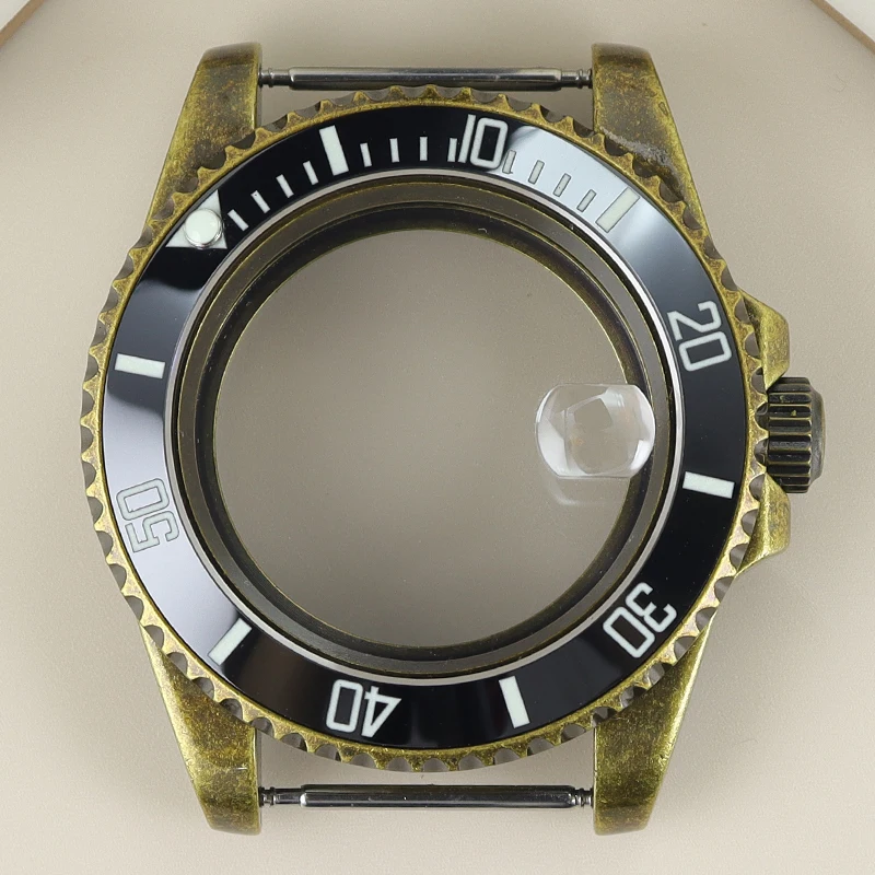 40mm Bronze Retro Case for Seiko NH35 NH36 NH34 NH38 Movement 20ATM Diving Watch SUB Case Ceramic Bezel Sapphire Glass 120clicks