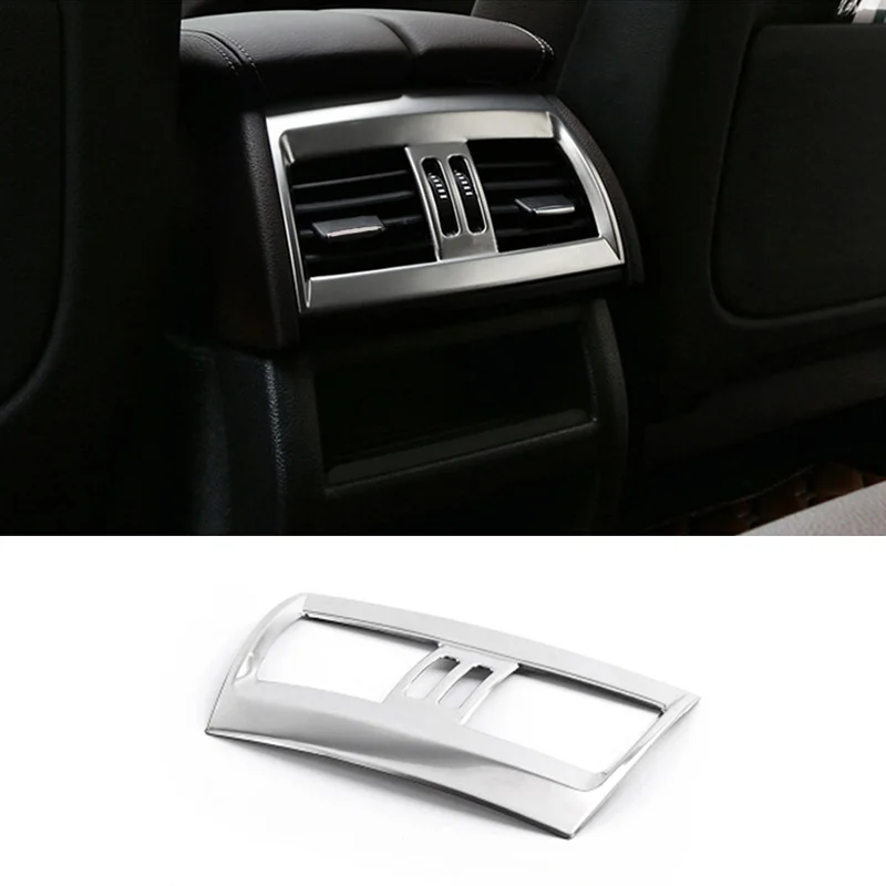 

For BMW X6 F16 15-19 & X5 F15 14-18 Steel Armrest Box Rear Air Condition AC Vent Outlet Cover Trim Car Interior Accessories