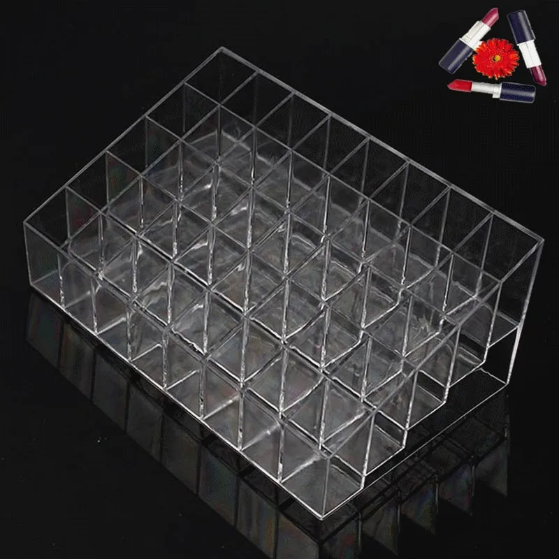 Acrylic Nail Polish Display Organizer 9/24/36/40 Grid Manicure Cosmetics Jewelry Display Stand Holder Clear Acrylic Makeup Box