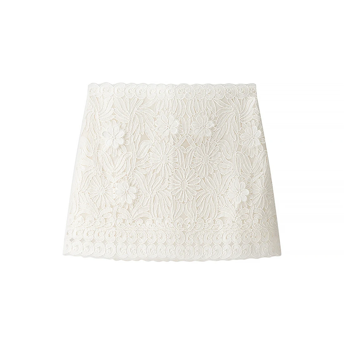 Beige Women's Short Dress Set with Lace Flared Sleeves High Waist Mini Skirt And Side Zipper 2025 New Collection