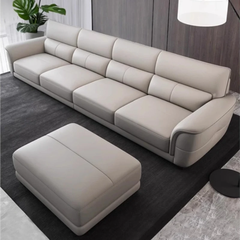 

Genuine Leather Classic Sofas Apartment Nordic Design Elegant Sofas Straight Living Room Divani Da Soggiorno Home Accessories
