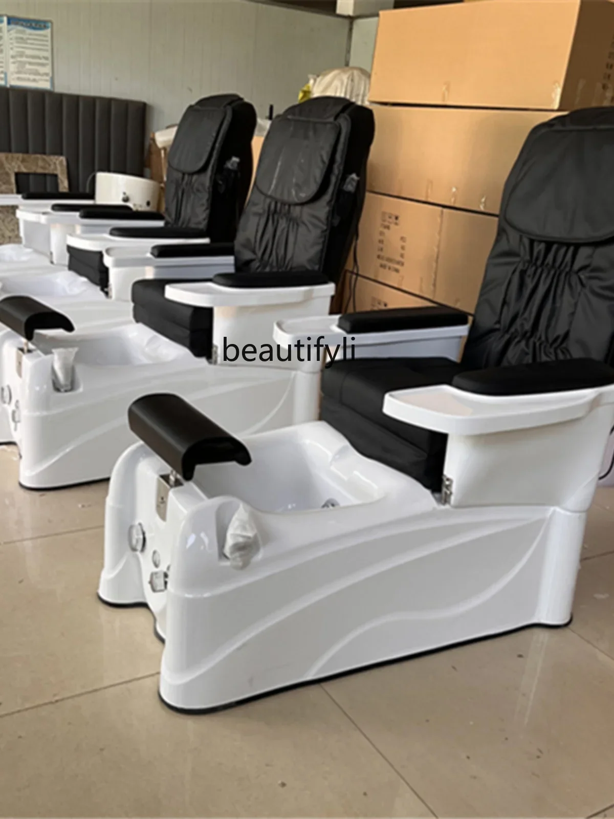 For Nail Beauty Shop Couch Foot Bath Manicure Massage Chair Electric Rewind Surfing Lights