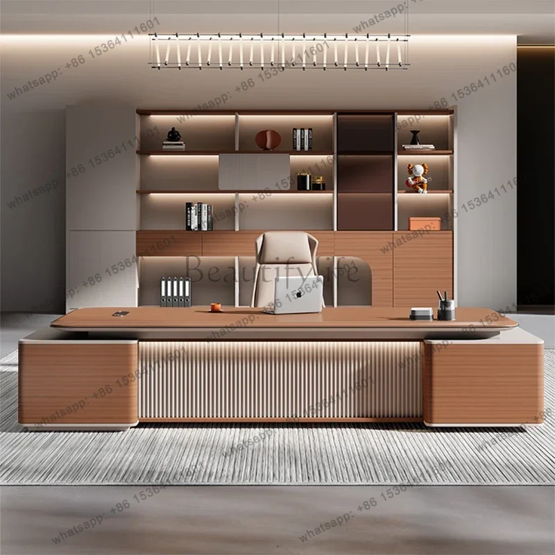 Shape Luxury Executive Desk computer Manager Stand Computer Office Desk Gaming table study Bedroom Office Furniture