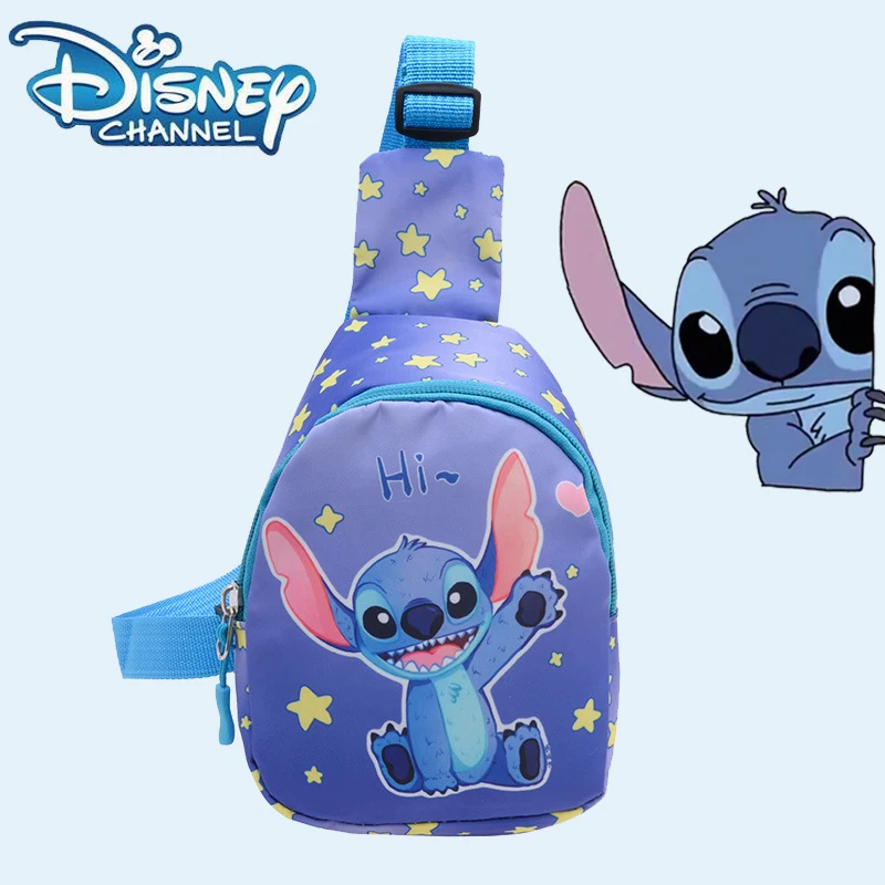 

Cartoon Disney Stitch Chest Bag Children's Bag Casual Small Backpack Boys and Girls Chest Bag Children's Birthday Gift