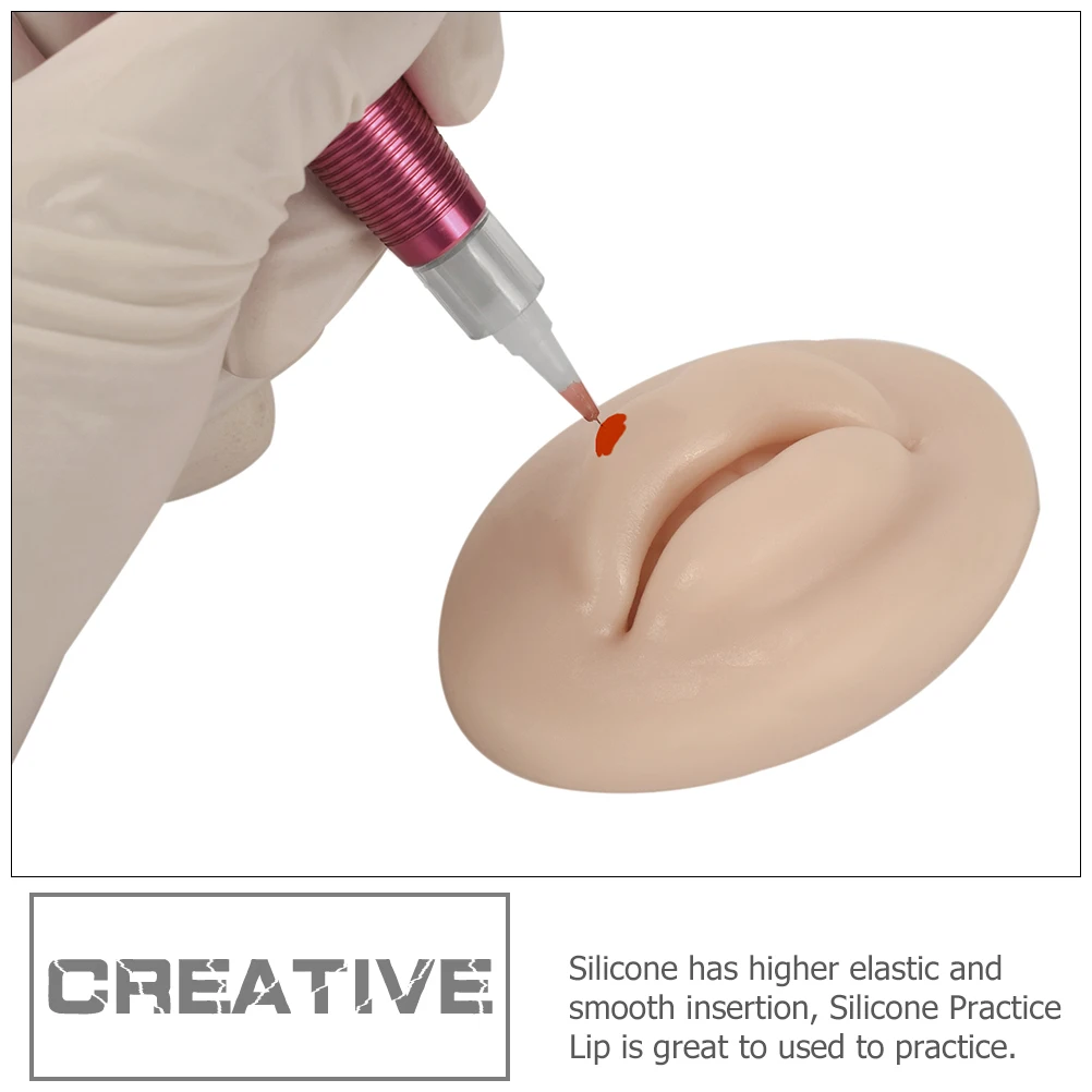 

1pc Double-Sided Silicone Practice Lip Elastic Fake Skin 3D Tattoos Training Portable Tattooing Supplies For Piercing Art Lip