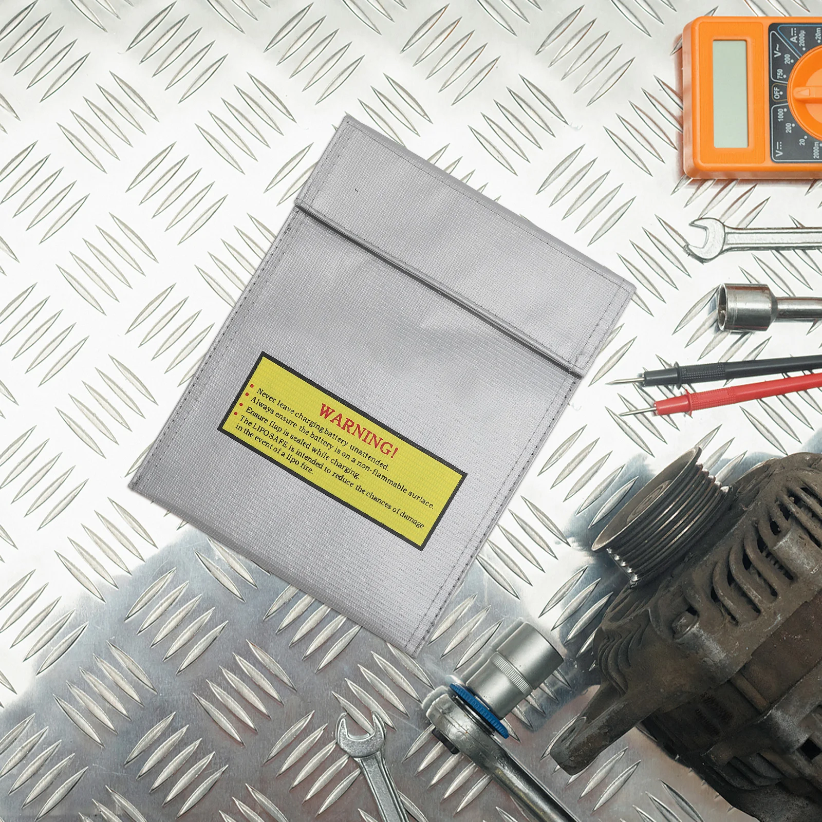 

Explosion-Proof Storage Bag Fireproof Portable Protective Pouch Heat-Resistant Safety Holder for Home Workshop