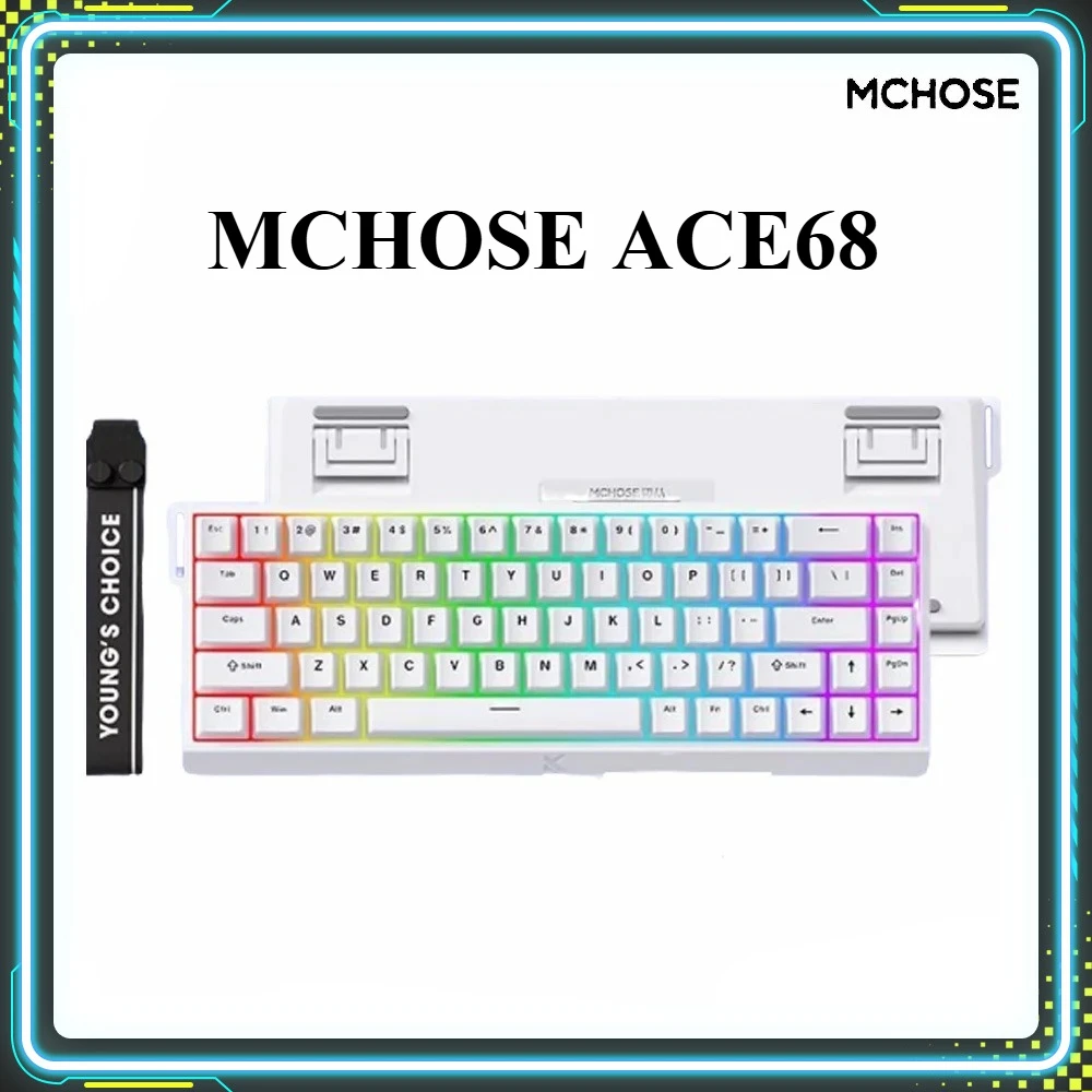 

Promotional Products MCHOSE ACE68 Magnetic Switch Mechanical Keyboard RGB Hot Swap Custom Wired Gaming Keyboard PC Accessories