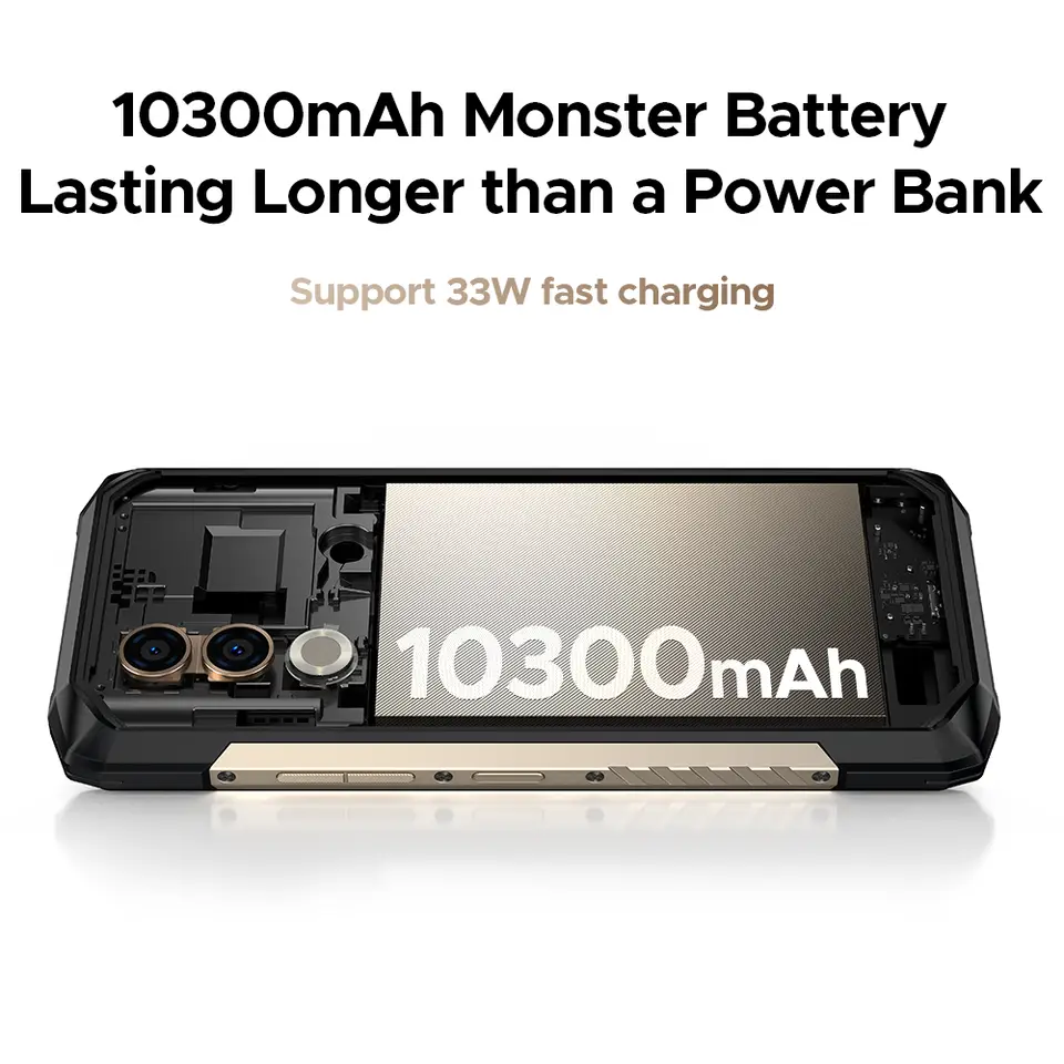 هاتف DOOGEE Blade20 Turbo 5G المتين بنظام أندرويد 15 ومعالج Gemini Al وشاشة 6.6 بوصة HD+ وذاكرة رام 8 جيجابايت وذاكرة داخلية 256 جيجابايت وكاميرا مزدوجة بتقنية الذكاء الاصطناعي وبطارية 10300 مللي أمبير - 6