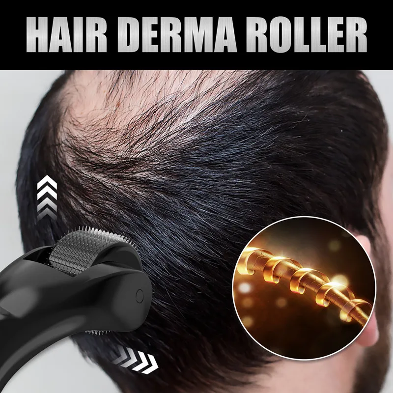 Natuurlijke Mannen Baard Groei Derma Roller Drs 540 Micro Naald Dermaroller Haargroei Anti Haaruitval Behandeling 0.2/0.25/0.3Mm