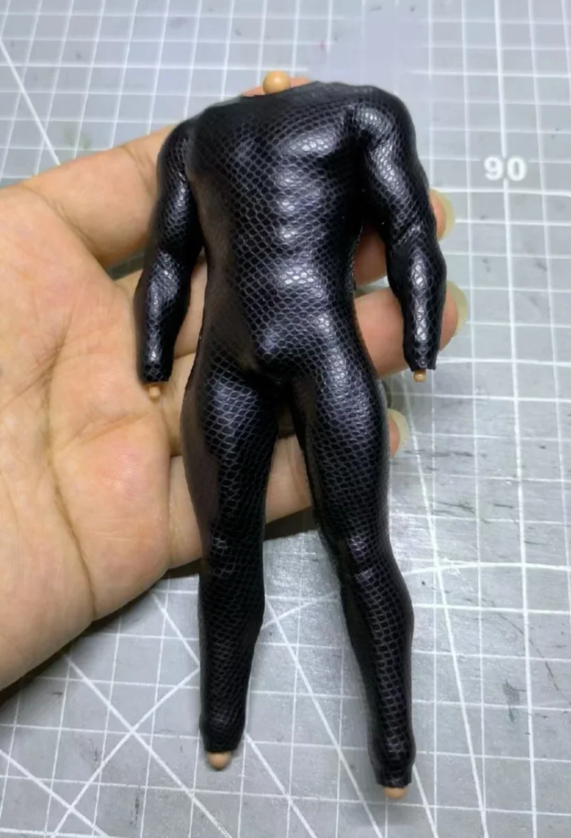 1/12 Scale Black Tight Scaled Jumpsuit Model for 6'' Vtoys(no body)