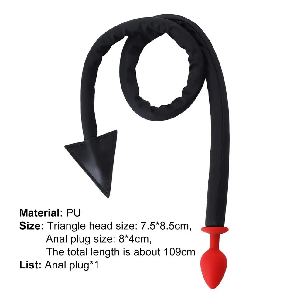 Anal Plug Ergonomic Butt Stimulator Plug Universal Anal Plug Devil Tail Cosplay SM Tool Sex Toy Prostate Toy for Flirting