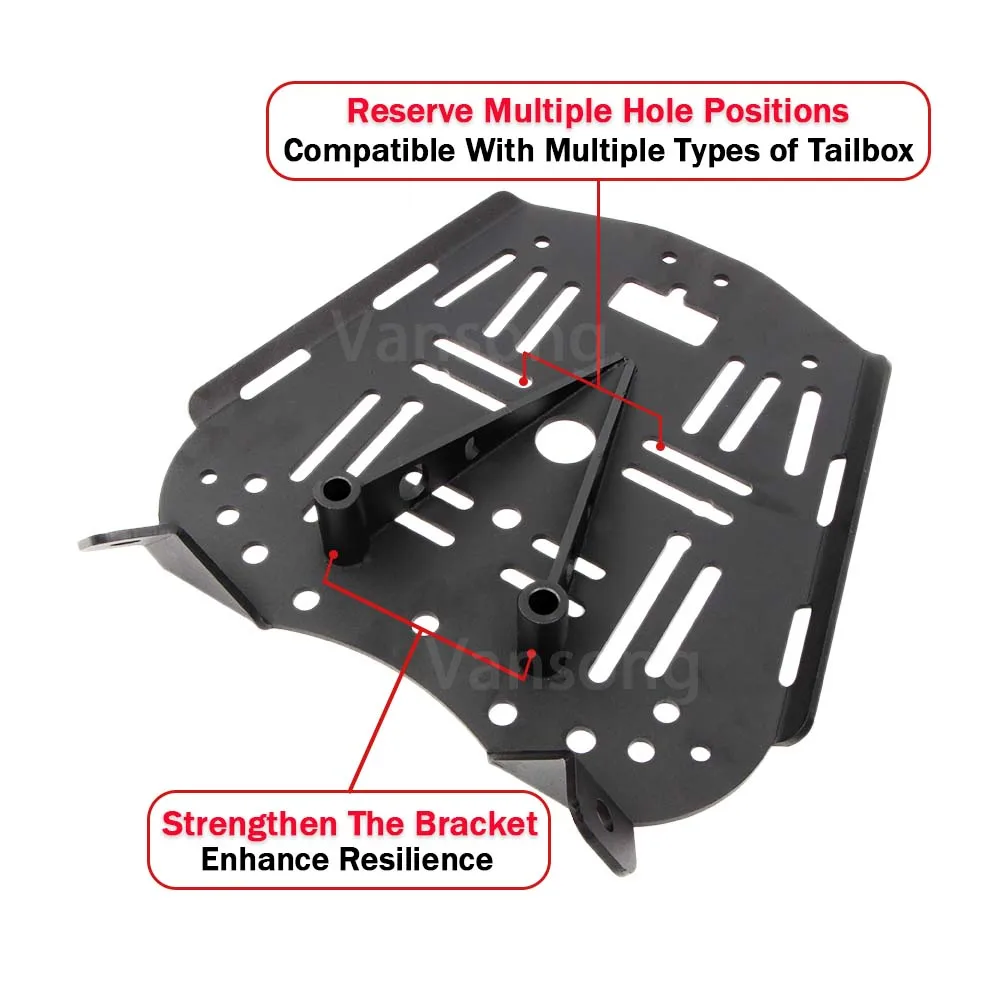 Motorcycle Modified Rear Shelf Luggage For ZONTES 368G 501G 368 501 G Rack Rear Tail Box Bracket Bottom Plate 368G Accessories