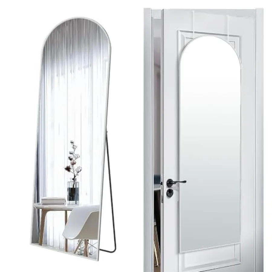 

57x20 Door Hanging Full Length Mirror, Floor Height 5.7ft just Body in1.3ft or Wall Mounted Metal Frame Arch Dressing Mirrors f