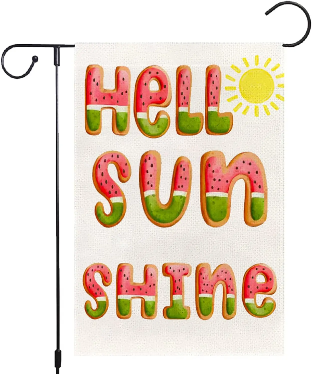 Hello Sunshine Summer Garden Flag 12x18 Inch Double Sided for Outside Welcome Burlap Small Yard Flag House Seasonal Farmhous EEZ
