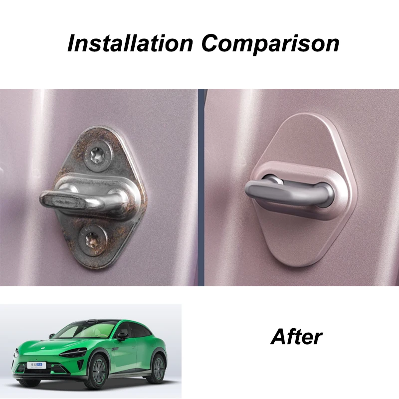 For Xiaomi YU7 2025 2026 Car Door Lock Buckle Cover Latch Anti Rust Protect ABS Baking Paint Decoration Accessories