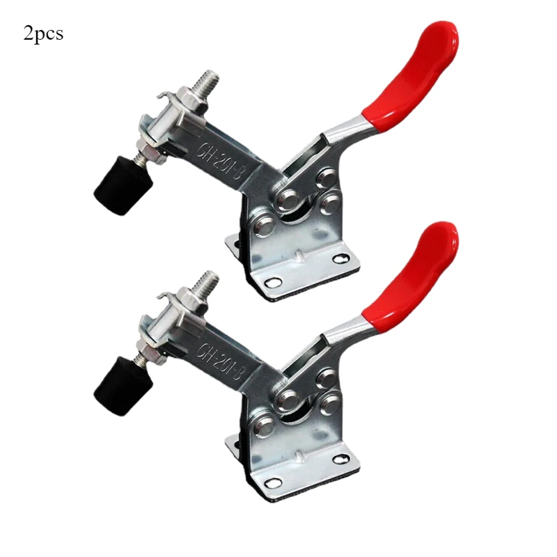 2/4PCS GH-201B Quick Release Toggle Clamp 100kg Horizontale Verriegelung Hebel Verschluss Holzbearbeitung Fix Clip Werkzeug hand Werkzeug – Detail 6
