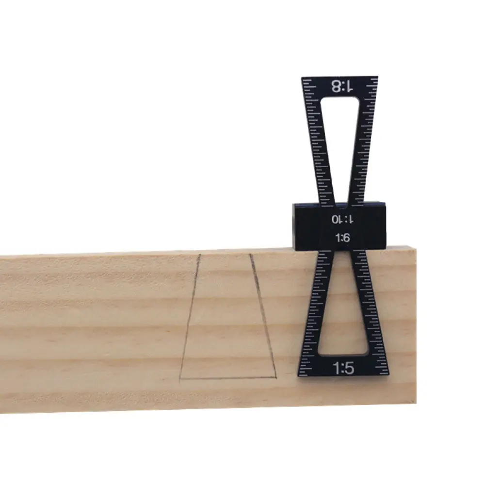 Multifunctional Aluminum Dovetail Template Gauge Woodworking Scriber Tool Joint Layout Marker Wood Measurement Device
