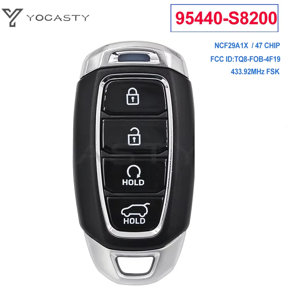

YOCASTY 95440-S8200 TQ8-FOB-4F19 Keyless Smart Car Key 433.92MHz FSK NCF29A1X 47 Chip For Hyundai Palisade 2019 2020 2021