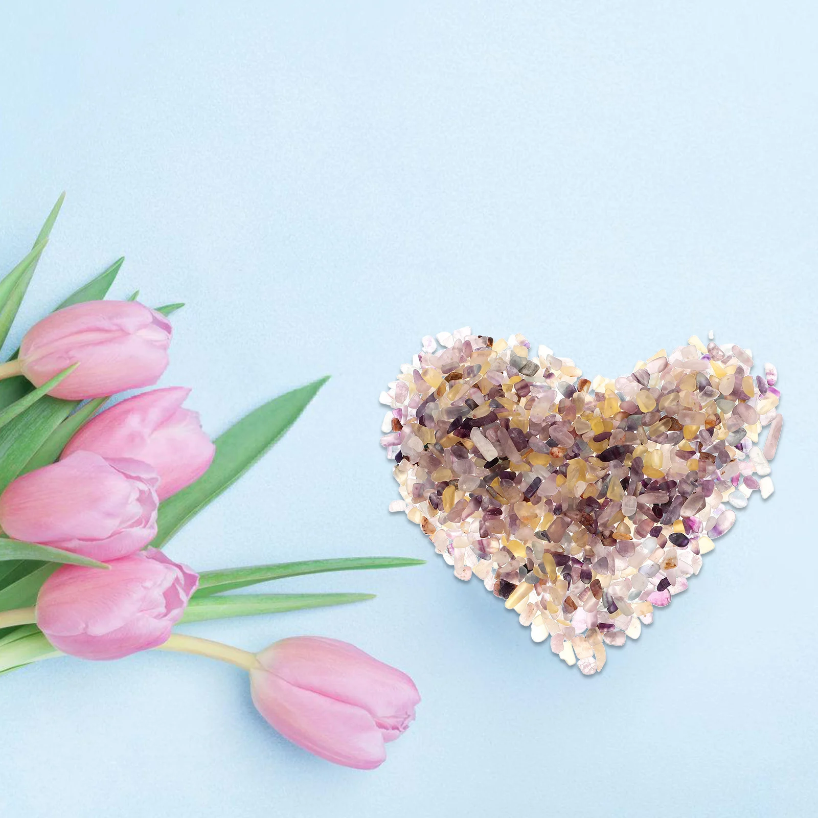 

1Set Natural Pebbles Decorative Mixed Color Polished Gravel for Aquarium Terrarium Vase Fish Tank Landscaping Filler Rocks Pea