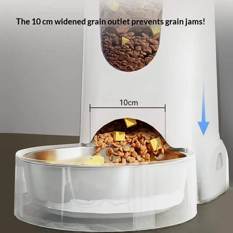 Dispensador automático de agua y comida 2 en 1 de acero para gato y perro - imagen 5