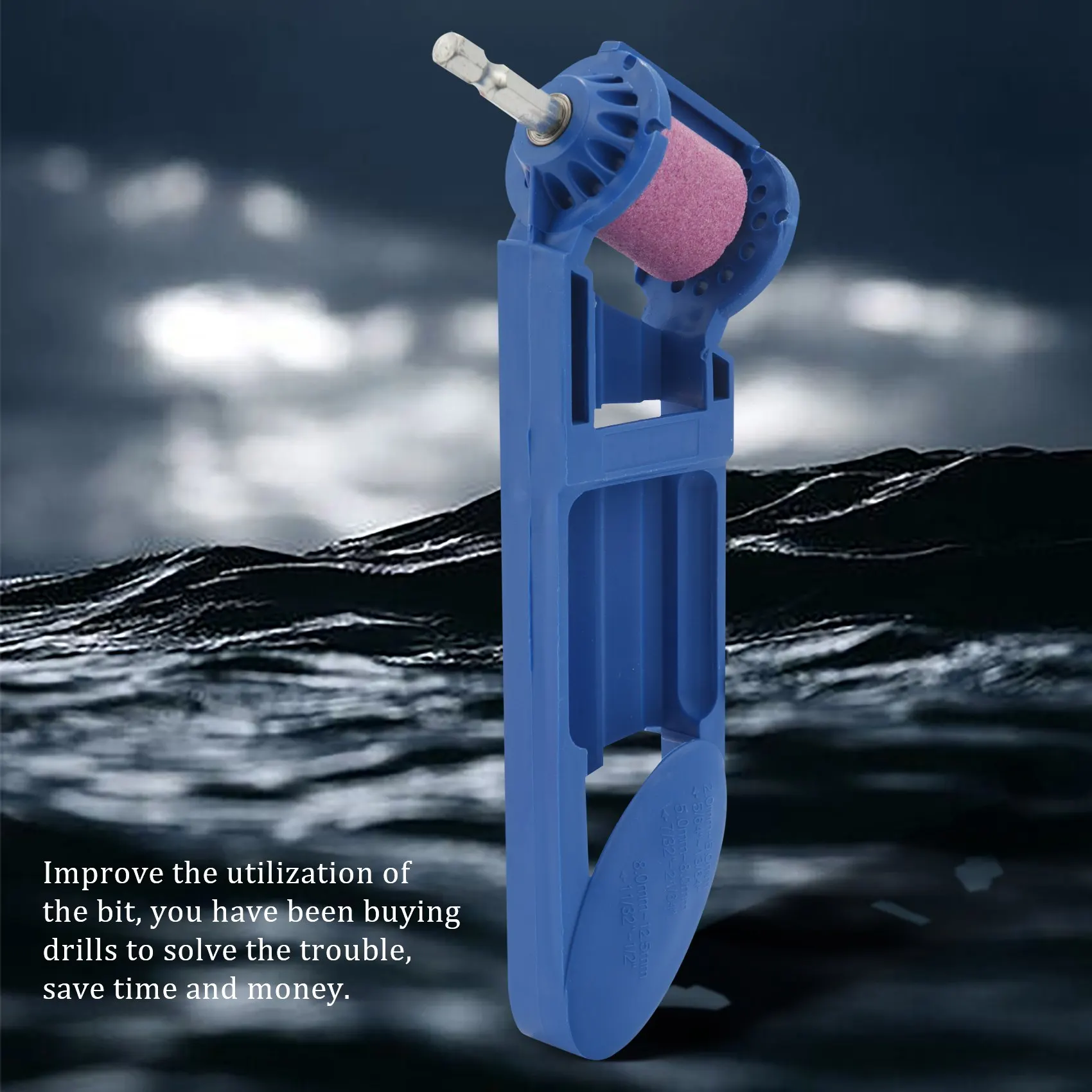 ABHU 2 مجموعة مبراة لقمة مثقاب الماس المحمولة أداة شحذ اكسيد الالمونيوم طحن عجلة لقمة ثقب الحديد القائمة على