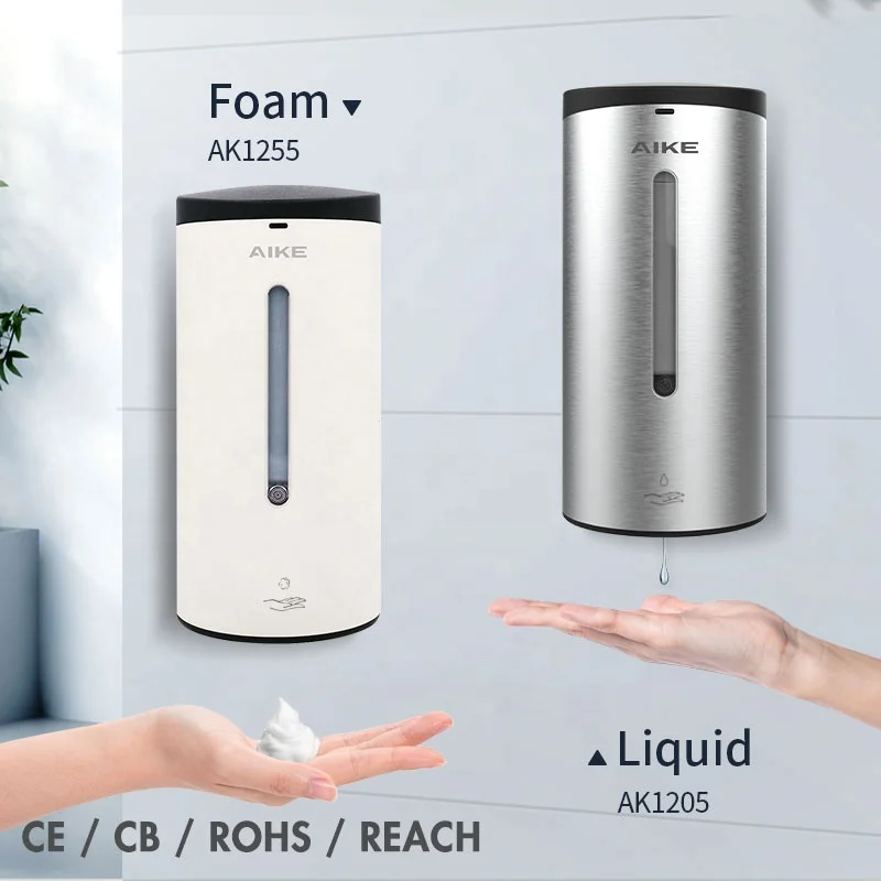 1205 304 Stainless Steel wall mounted touchless Restaurant liquid hand sanitizer Automatic Soap Dispenser