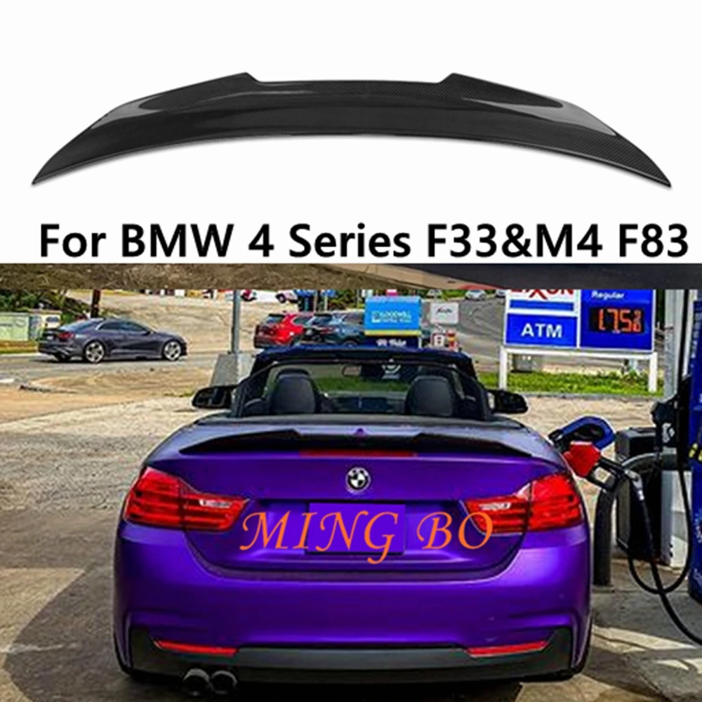 

For BMW 4 Series F33&M4 F83 Convertible PSM Style Carbon fiber Rear Spoiler Trunk wing 2013-2020 FRP Forged carbon