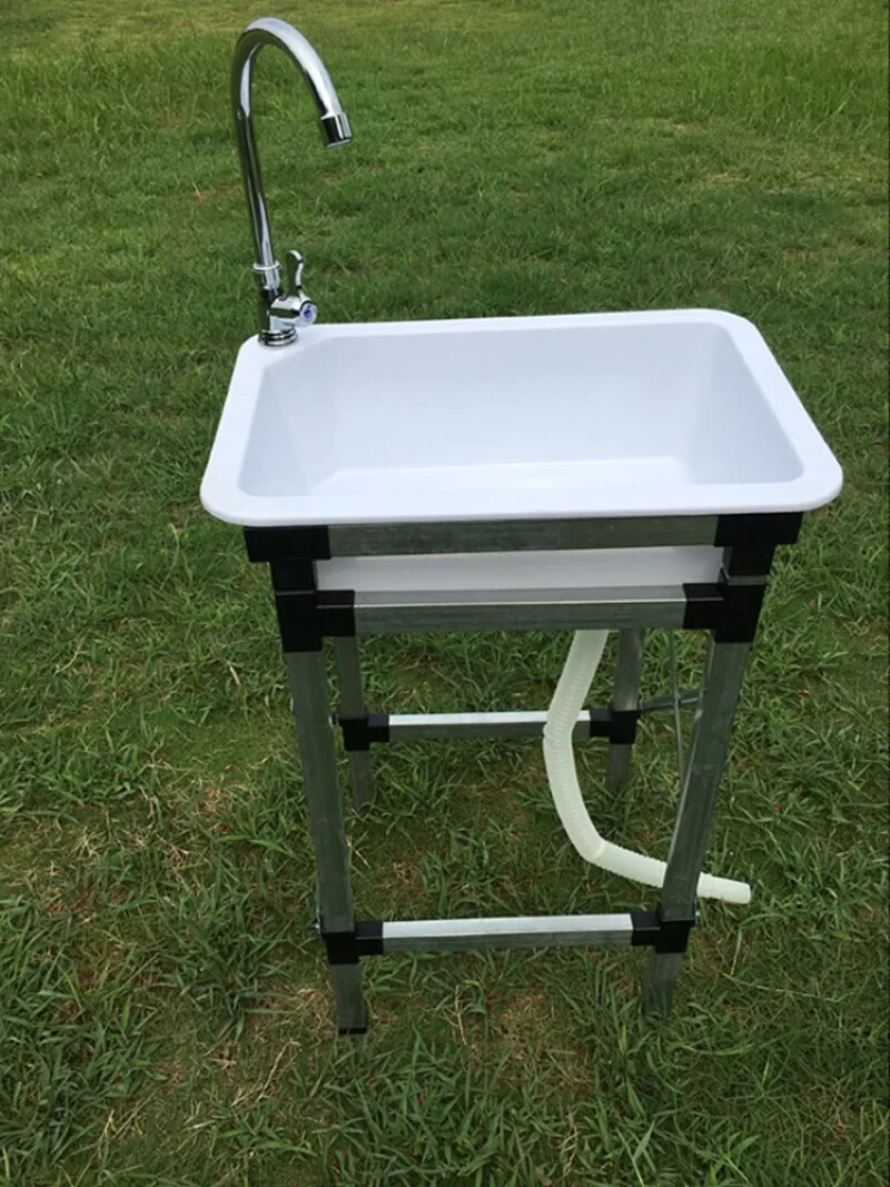 removable floor standing hand wash basin Construction site temporary simple wash basin with Bracket