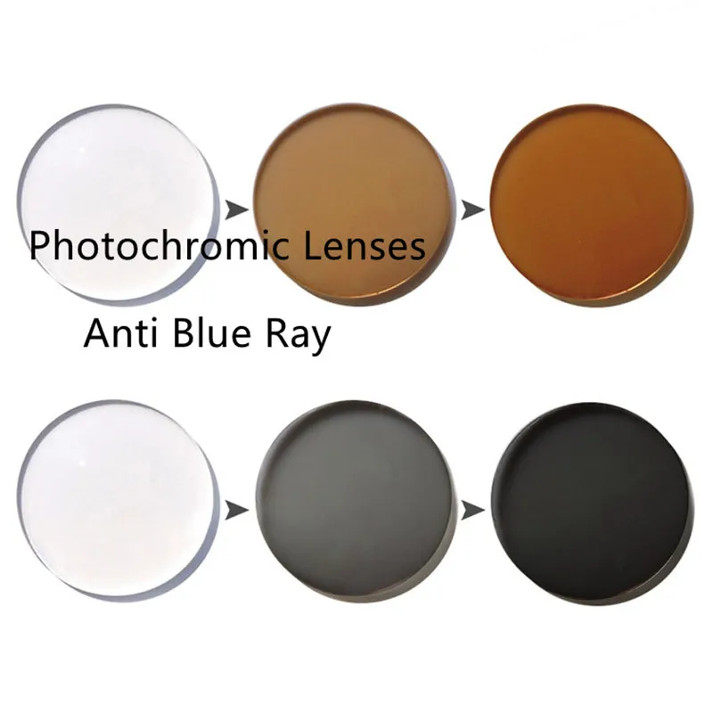 

1.56 1.61 1.67 1.74 Anti Blue Ray Photochromic Lens Anti-reflective Anti-scratch Anti-UV Optical Prescription Lenses