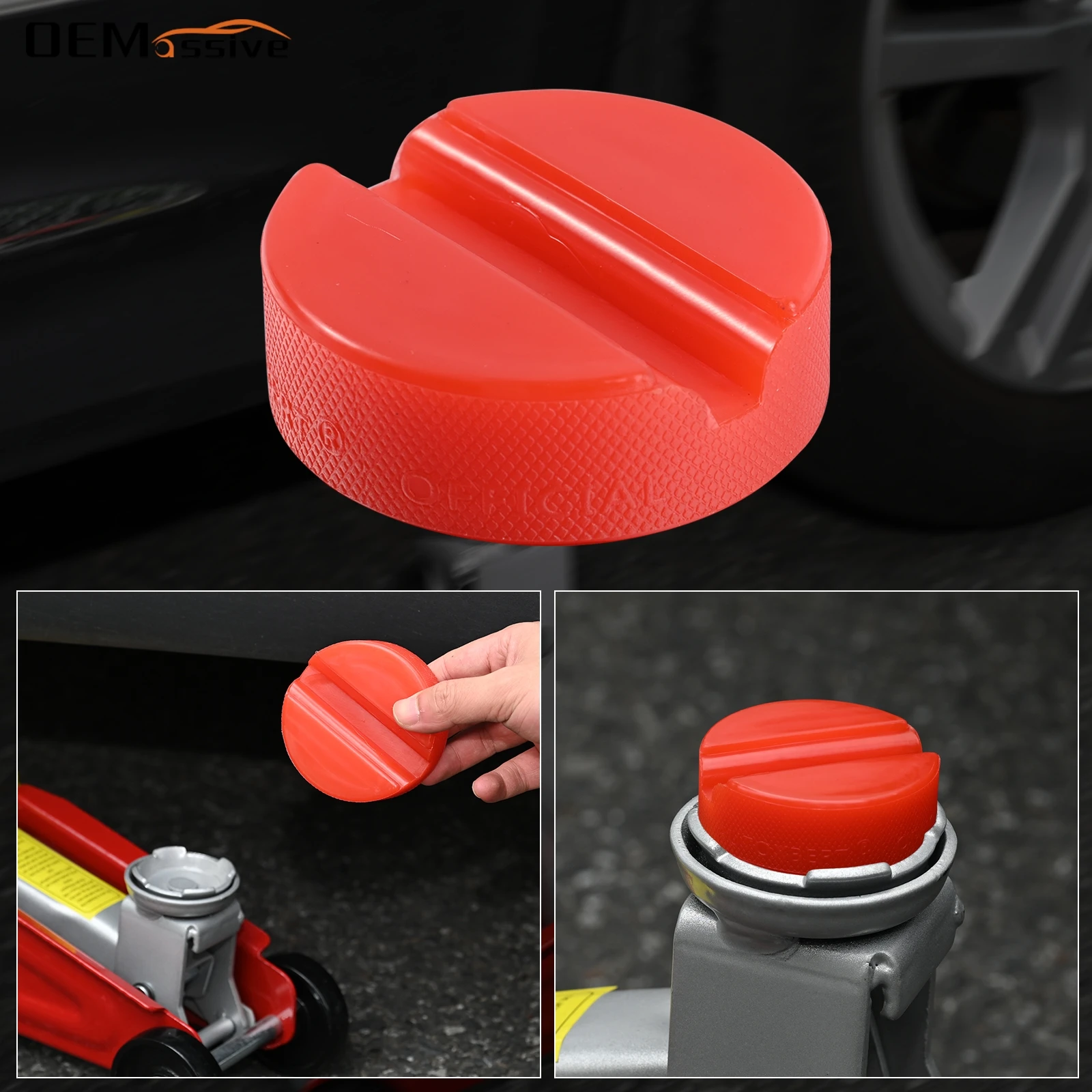 

Floor Slotted Car Jack Pad Frame Protector Jacking Tool Pinch Weld Side Lifting Disk Guard Polyethylene For VW Seat Skoda Audi