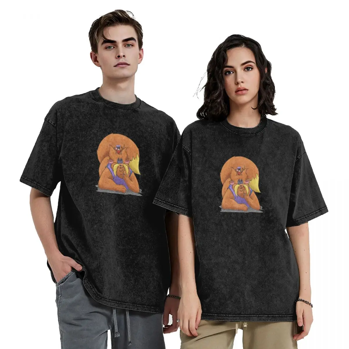 

Fievel and Tiger T-Shirt funny gifts tshirts personalised vintage graphic tee plain tee shirts for men