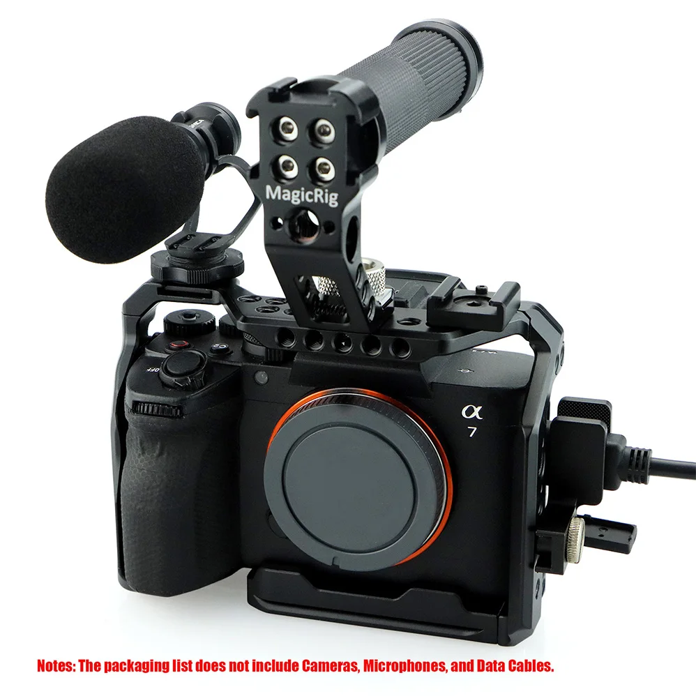 MAGICRIG Full Camera Cage for Sony A7R5/A7RM5 /A7 V /A7M5/ILCE-7RM5 /ILCE-7M5,  with ARRI Top Handle / Cold Shoe / Cable Clamp