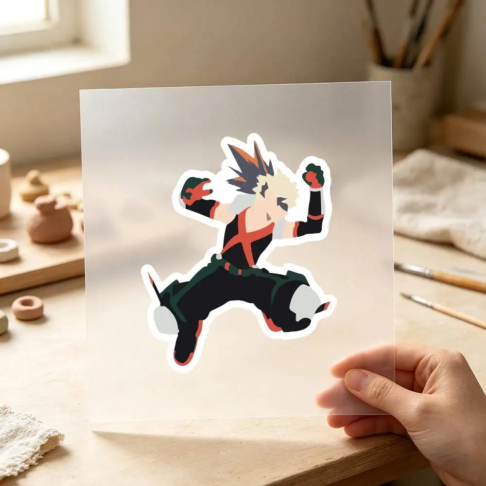 Anime Bakugo Minimalist Waterproof Stickers For Decorating Car Windows Motorcycles And Computers.
